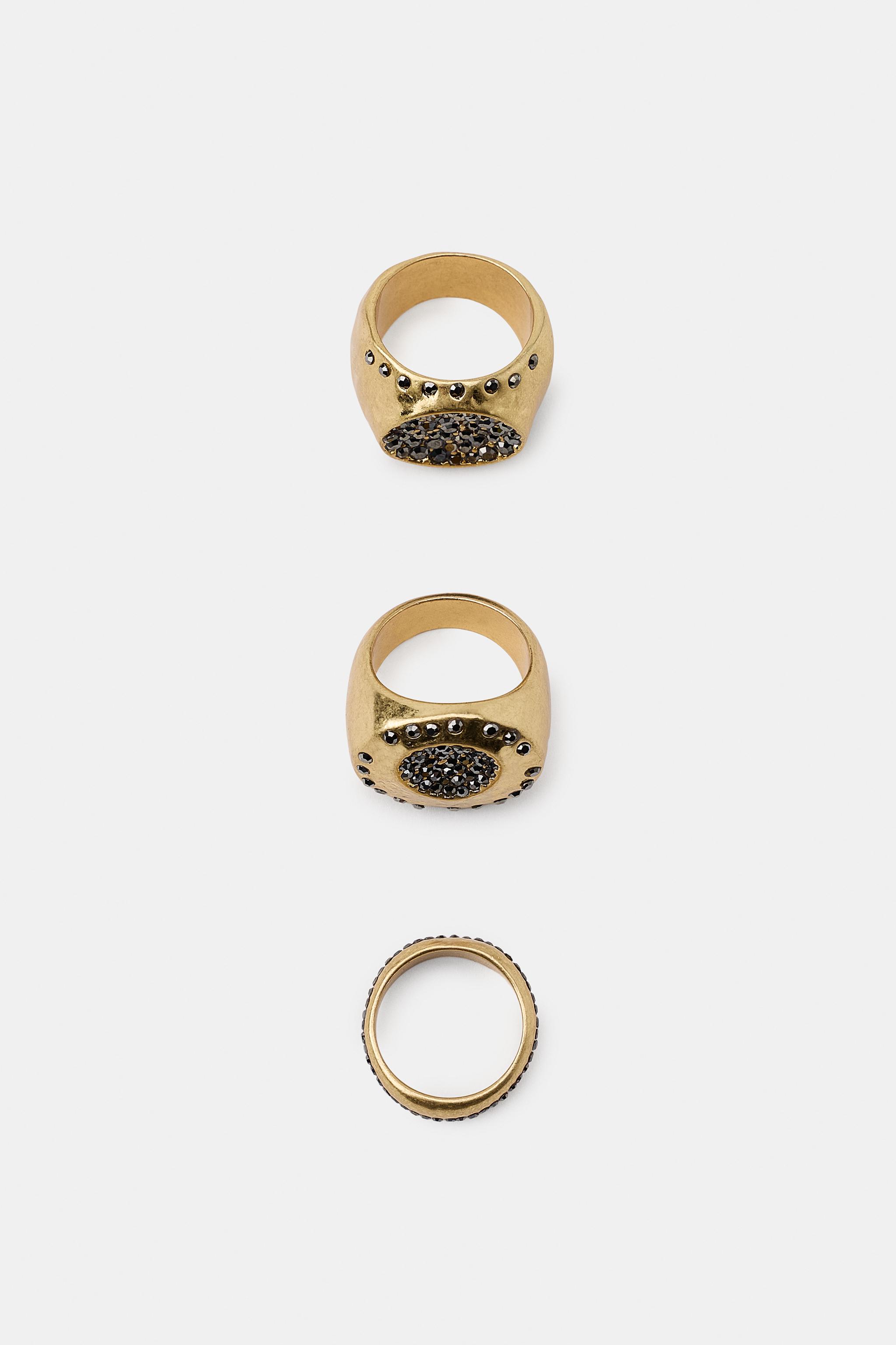 3-PACK OF SHINY METAL RINGS